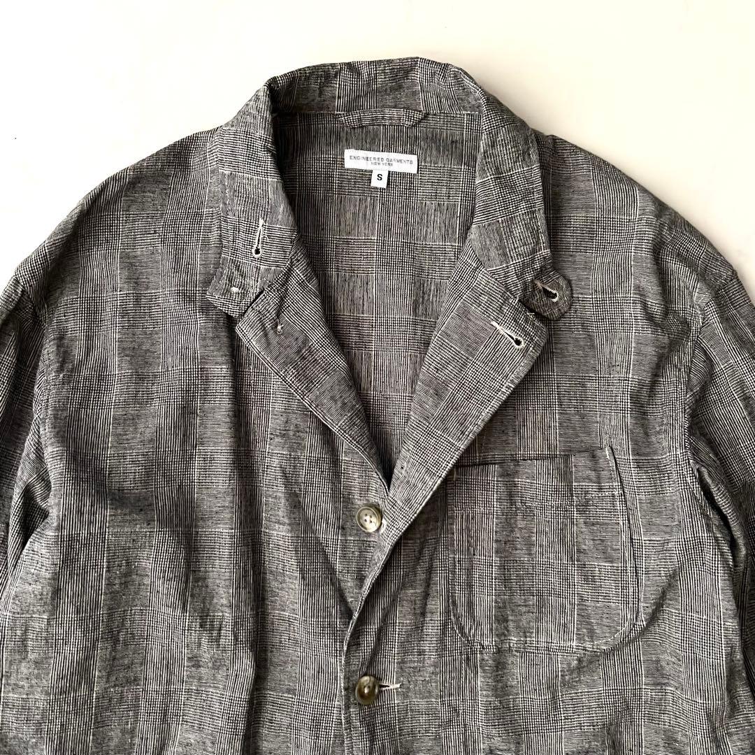 エンジニアードガーメンツ グレンチェック テーラードジャケット ブルゾンS 近年