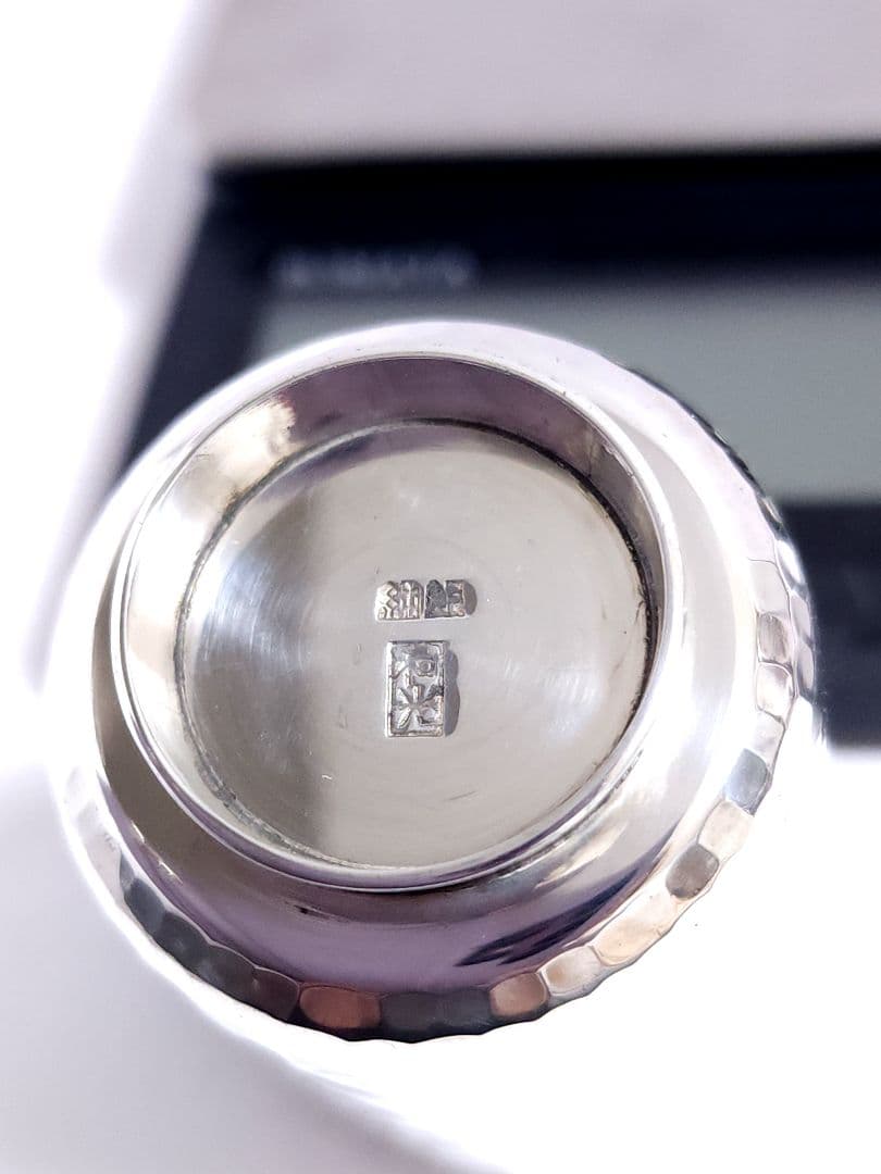 純銀 和光 酒器 セット　徳利（1）盃（3）コップ（１）総重量：約157.97ｇ