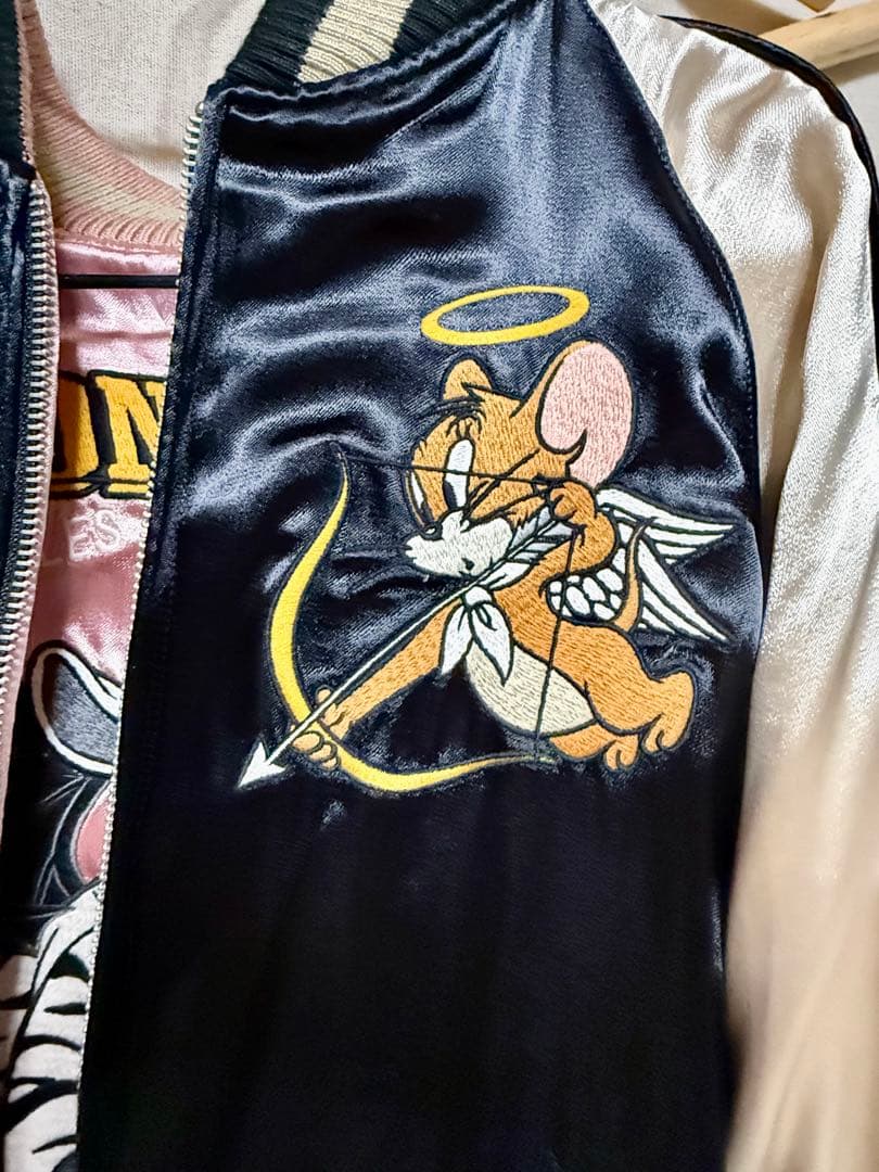 トムとジェリー リバーシブルスカジャン vanson Leather