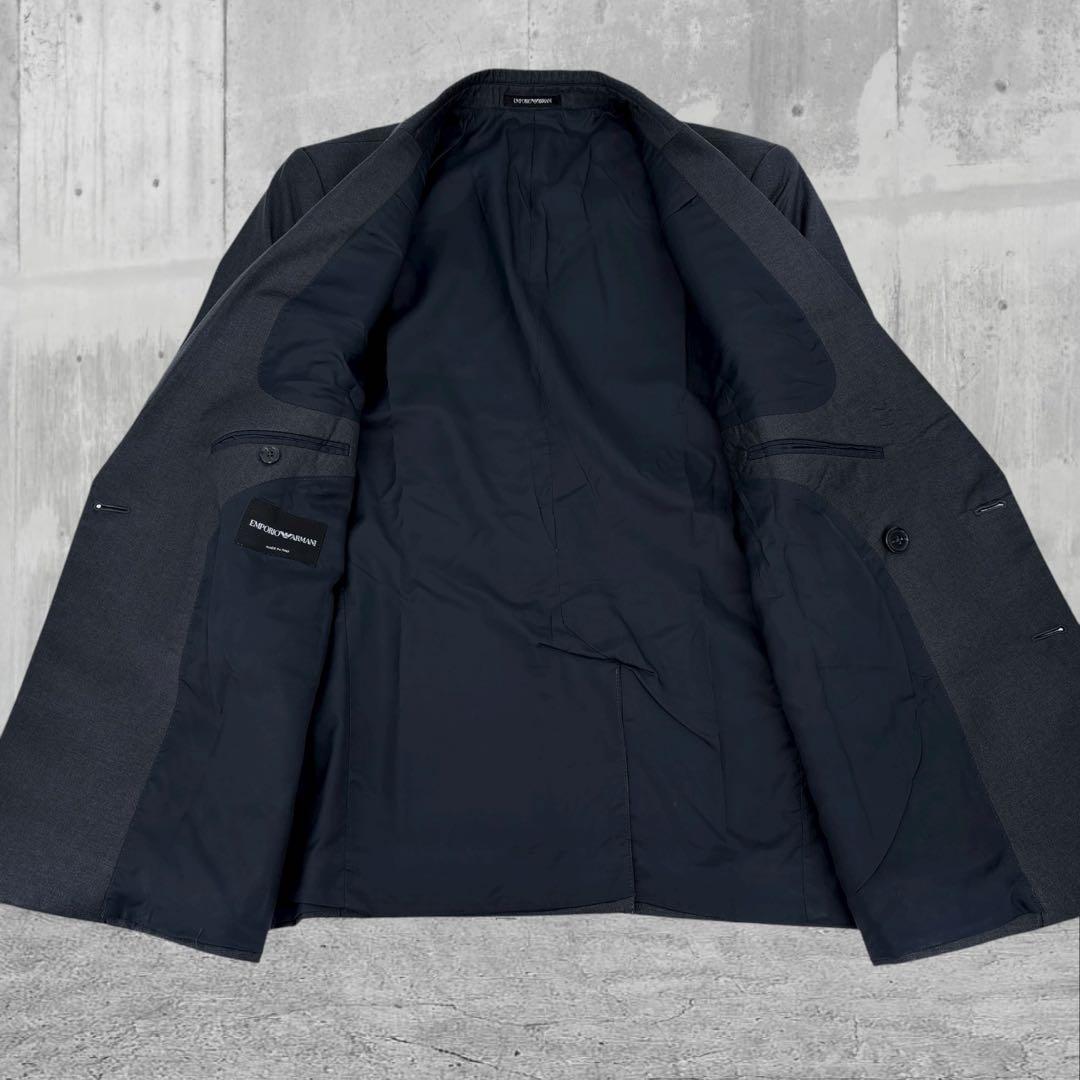 極美品】ARMANI　アルマーニ　スーツ　ダブル　セットアップ　最高級　黒タグ