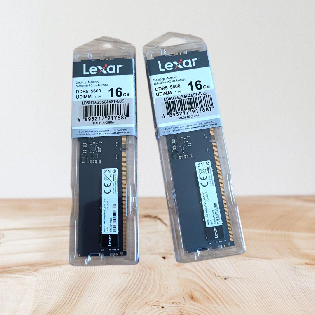 Lexar DDR5 5600 32gb16GB×2 UDIMM メモリ