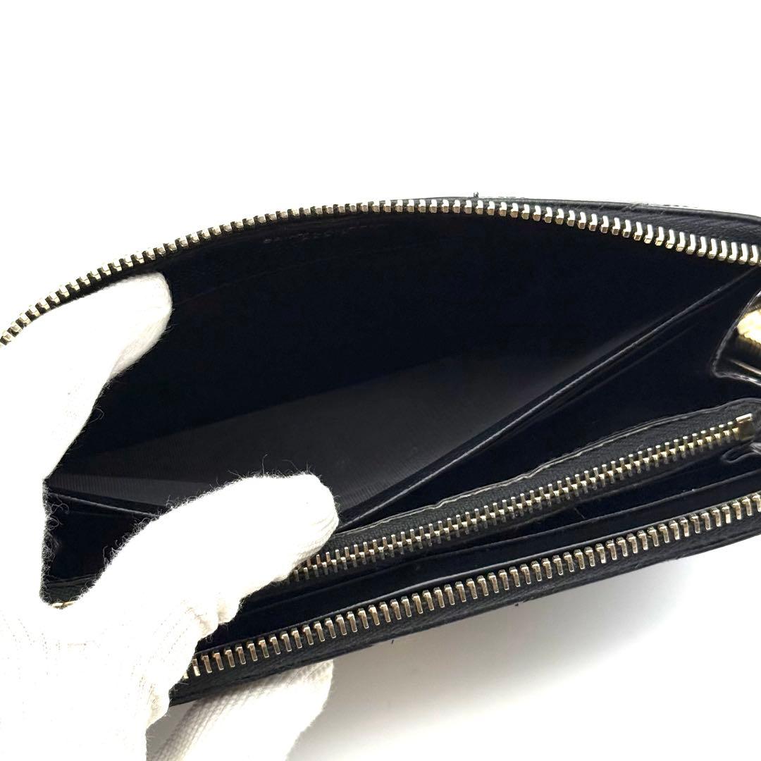 サンローラン YSL Vステッチ キャビアスキン ブラック 長財布 P80