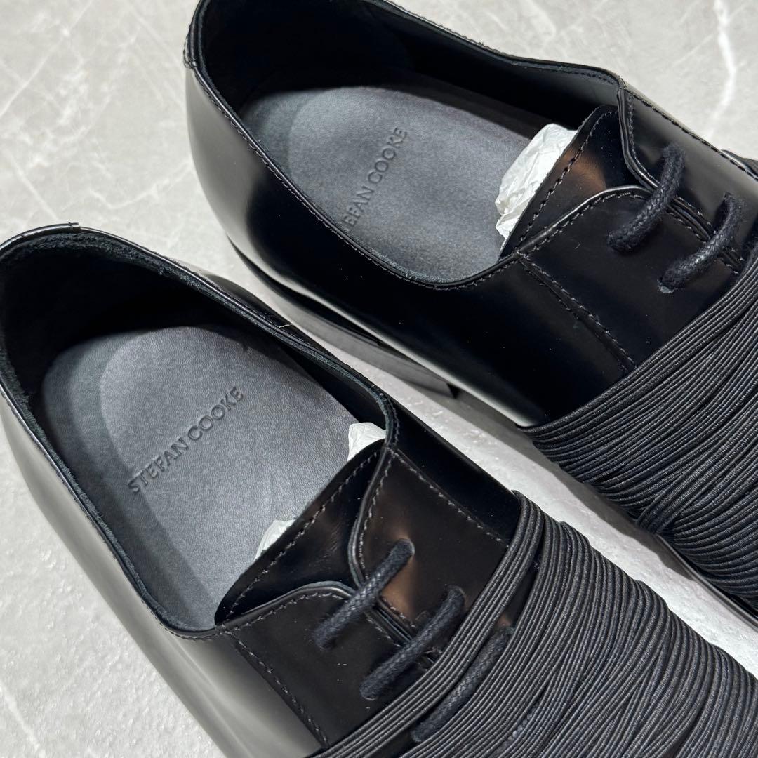 【STEFAN COOKE】BLACK ELASTIC BIKER 43