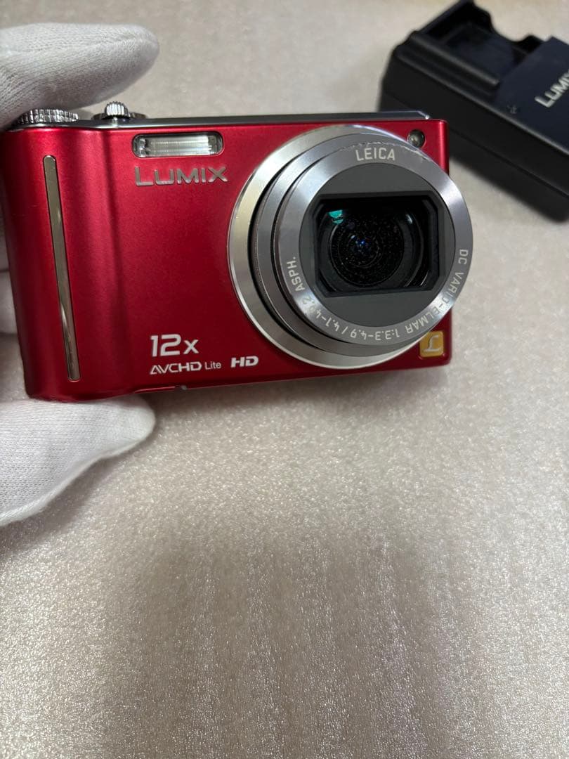 オールドコンデジ Panasonic LUMIX DMC-TZ7 レッド 動作◯
