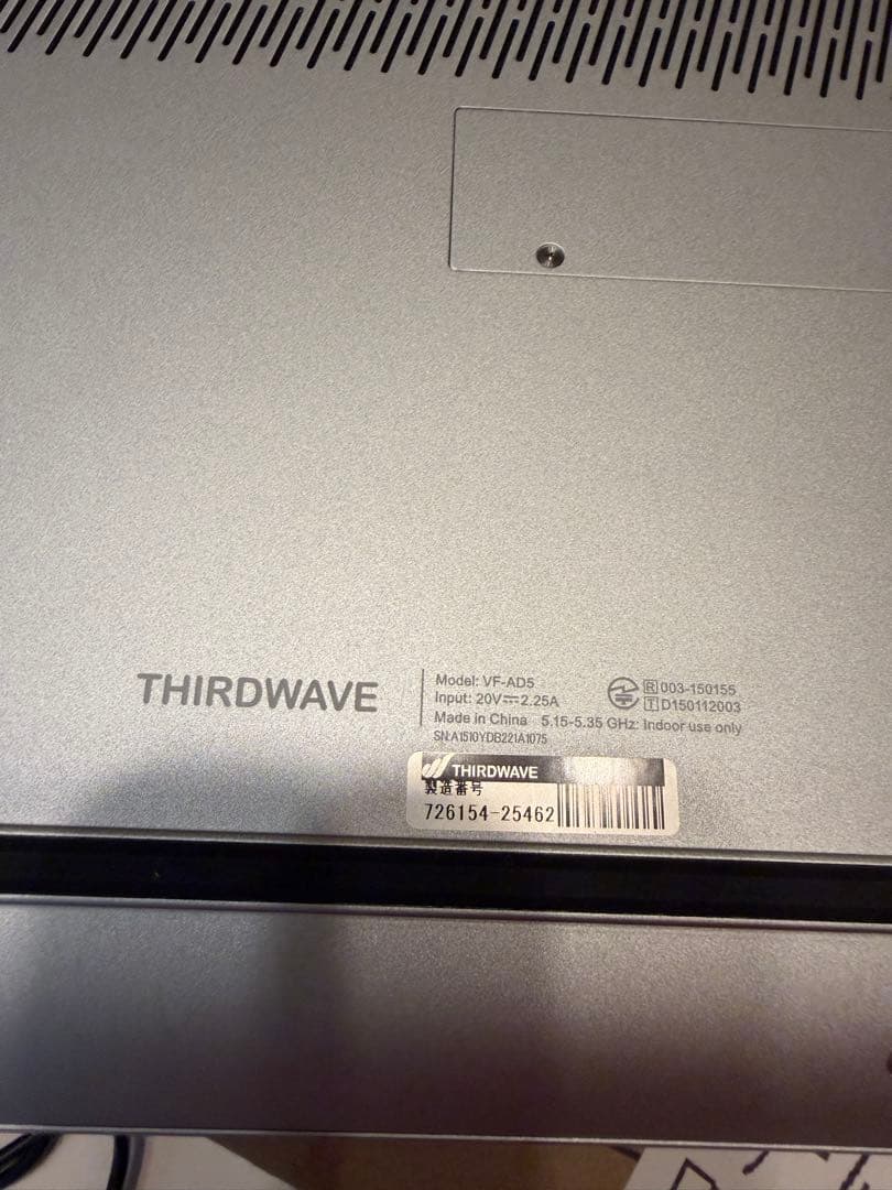 その他ノートPC本体 THIRDWAVE VF-AD5
