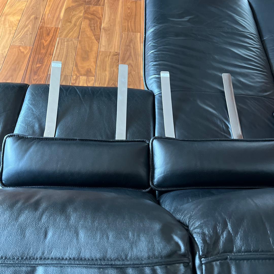 ニトリ　本革カウチソファ　4人掛け