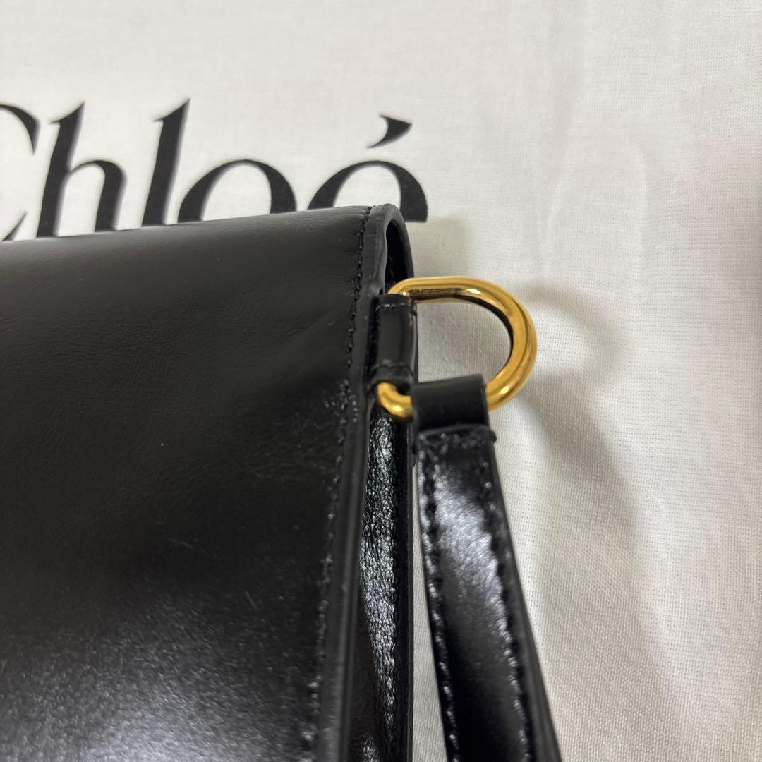 現*m様 Chloe（クロエ） クラッチバッグ美品 エンベロープ 黒レザー