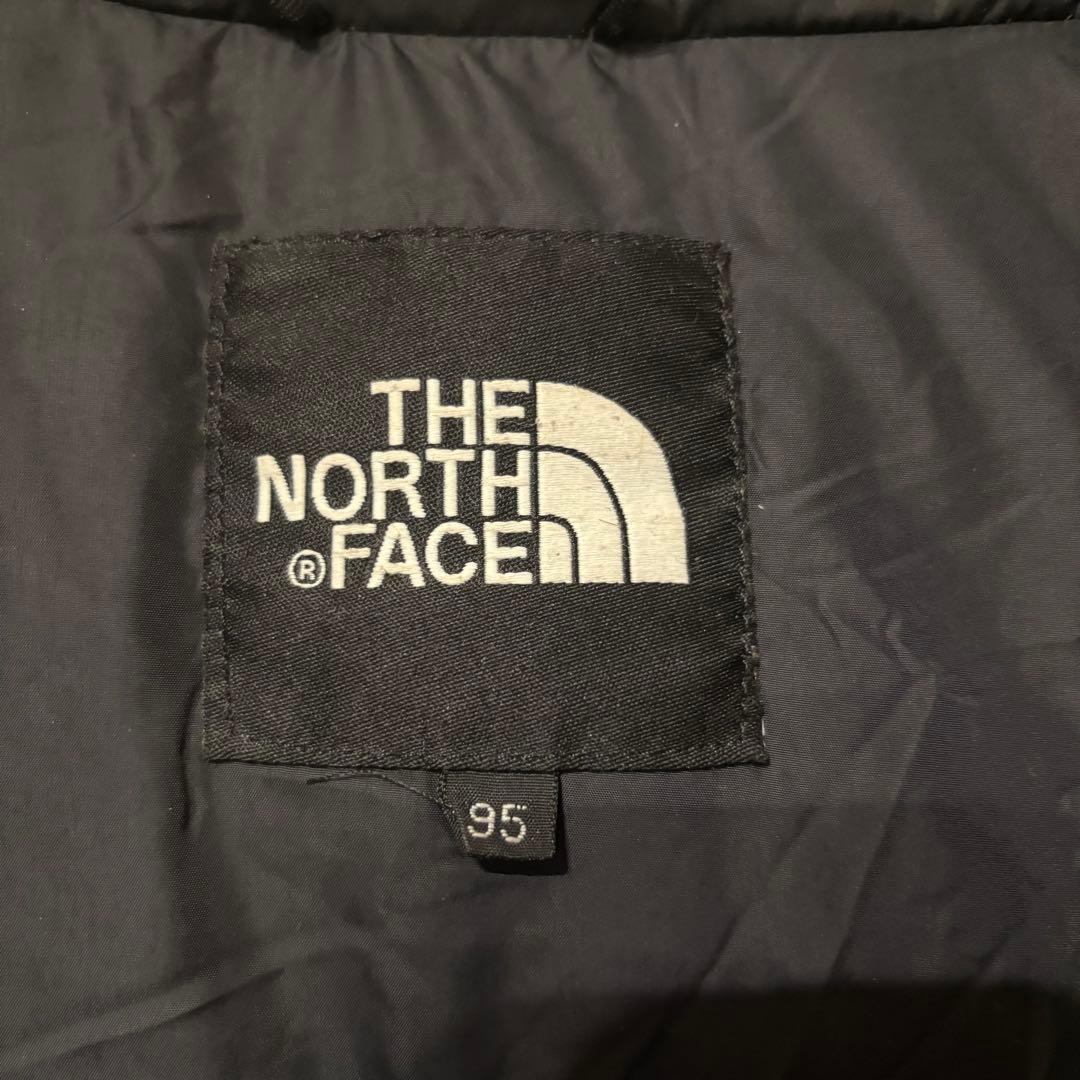 ノースフェイス ダウンベスト ヌプシ メンズ M グレー 刺繍ロゴ 700フィル