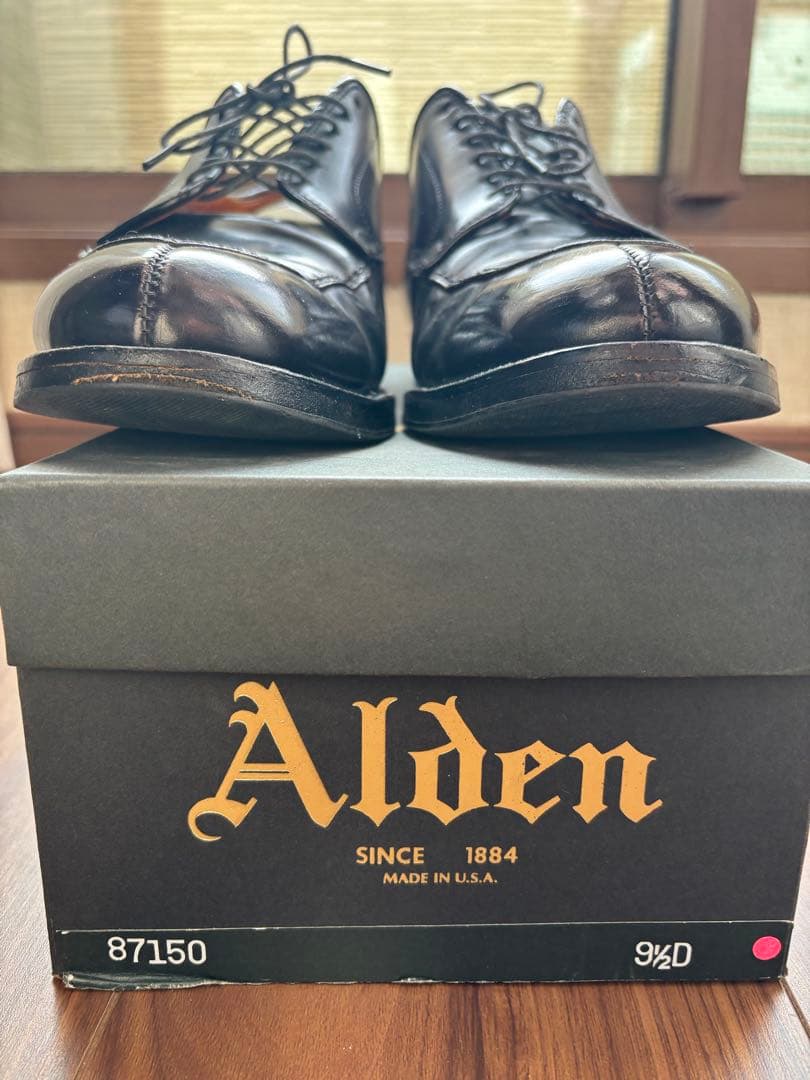 Alden コードバンvチップ ブラック9 1/2