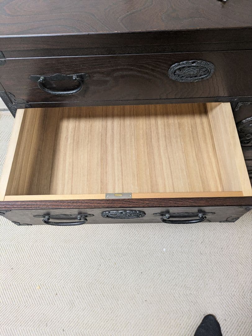 青木産業　箪笥　民芸家具　チェスト　整理箪笥　鍵付き