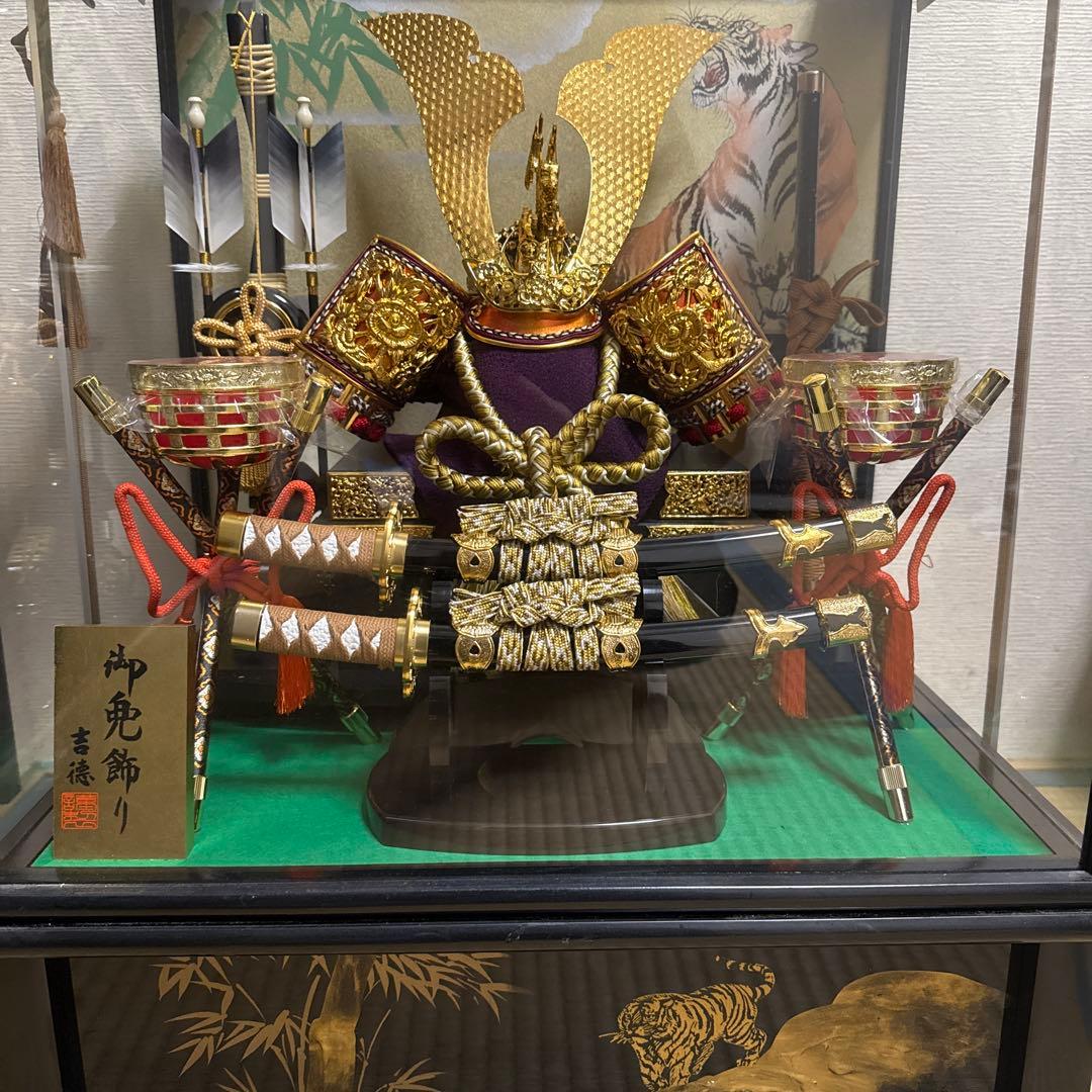 五月人形 兜⭐︎兜飾り⭐︎吉徳⭐︎こどもの日⭐︎子供の日⭐︎ガラスケース⭐︎