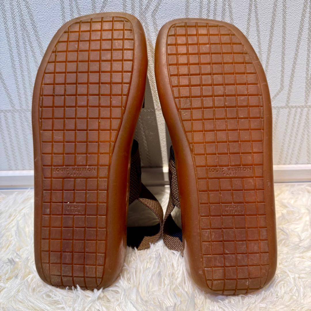 LOUIS VUITTON ルイ ヴィトン ビッグロゴ サンダル ベルト調節