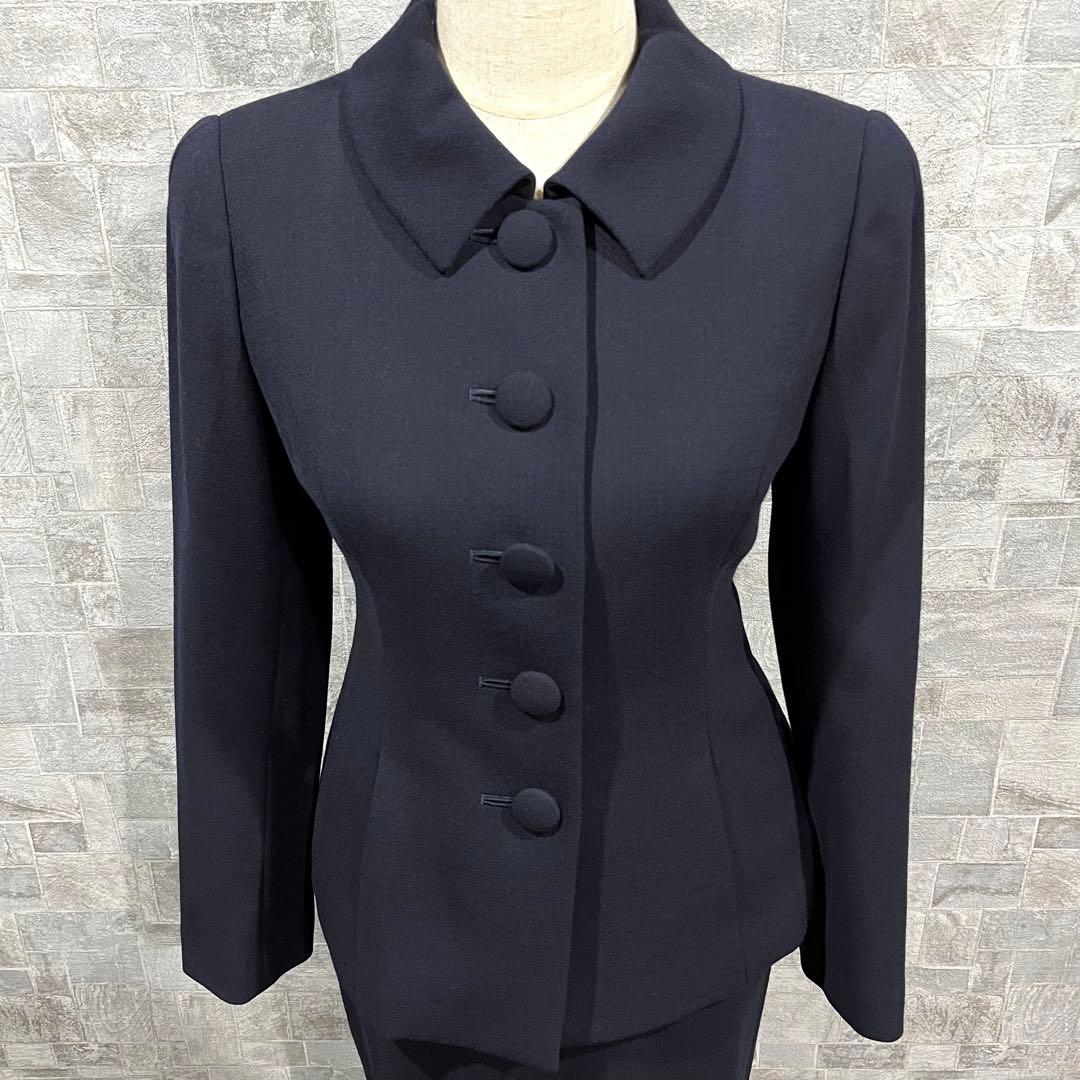 新品✴︎ユキトリイ　スーツ　高級フォーマル　9号　セットアップ　濃紺ネイビー