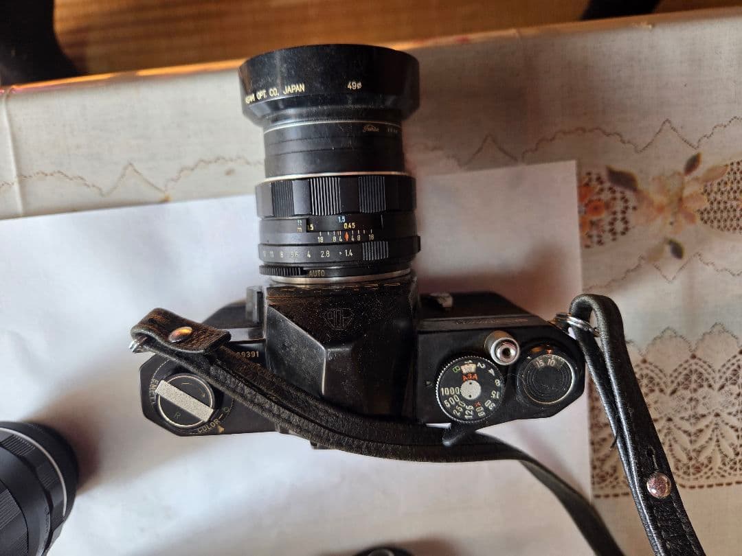 ペンタックス SPOTMATICフィルム一眼レフカメラ Takumar望遠レンズ