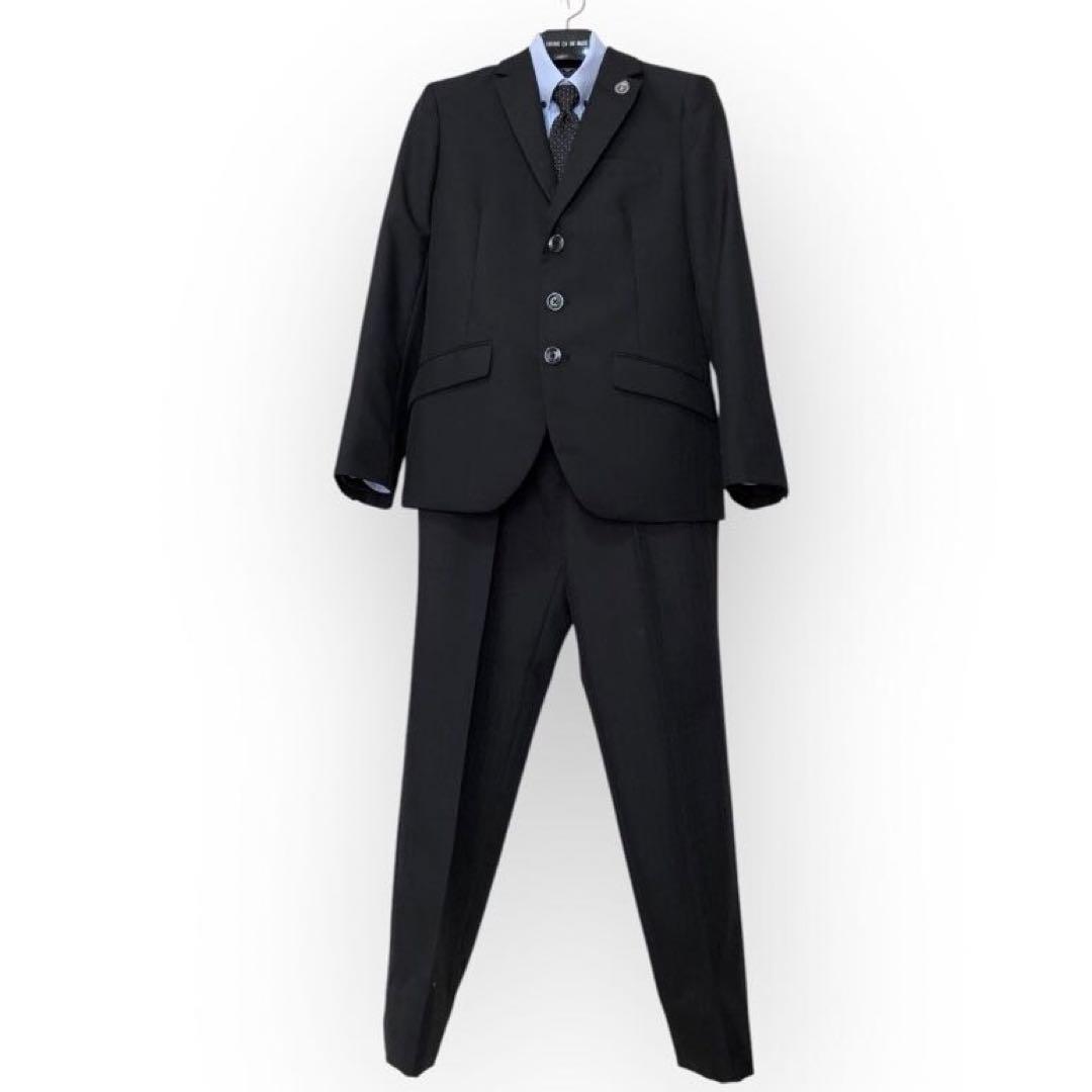 【極美品】ヒロミチナカノ フォーマルスーツ 160 卒業式 ブラック6点セット