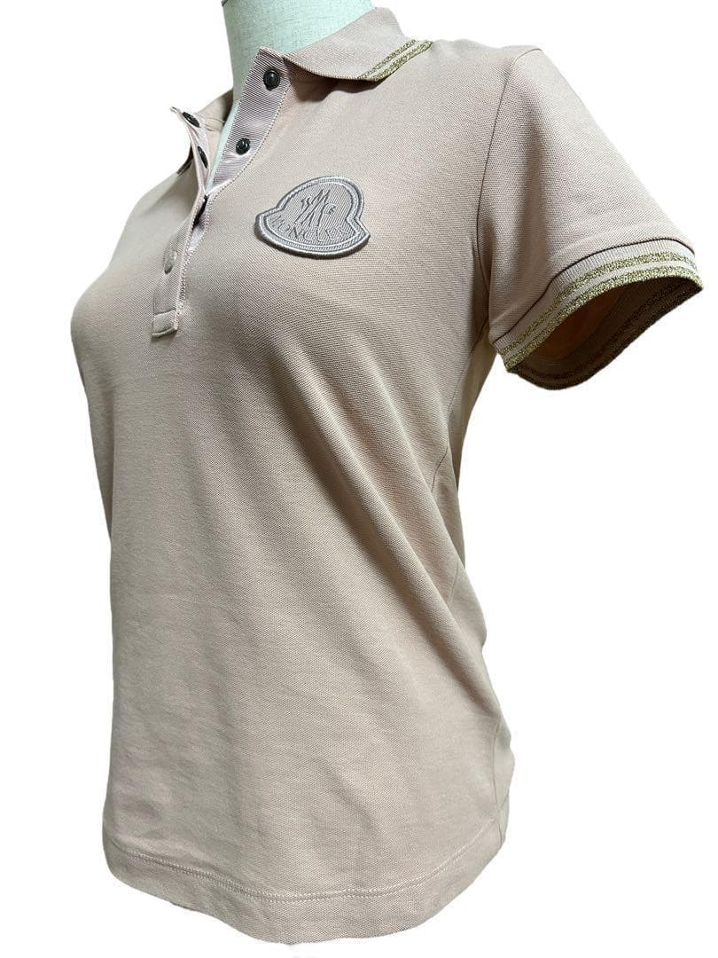 モンクレール ロゴ ポロシャツ ピンクベージュ XS 新品未使用