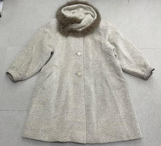 (K11156) Rossa アルパカ入りウールフォックスファー付きロングコート