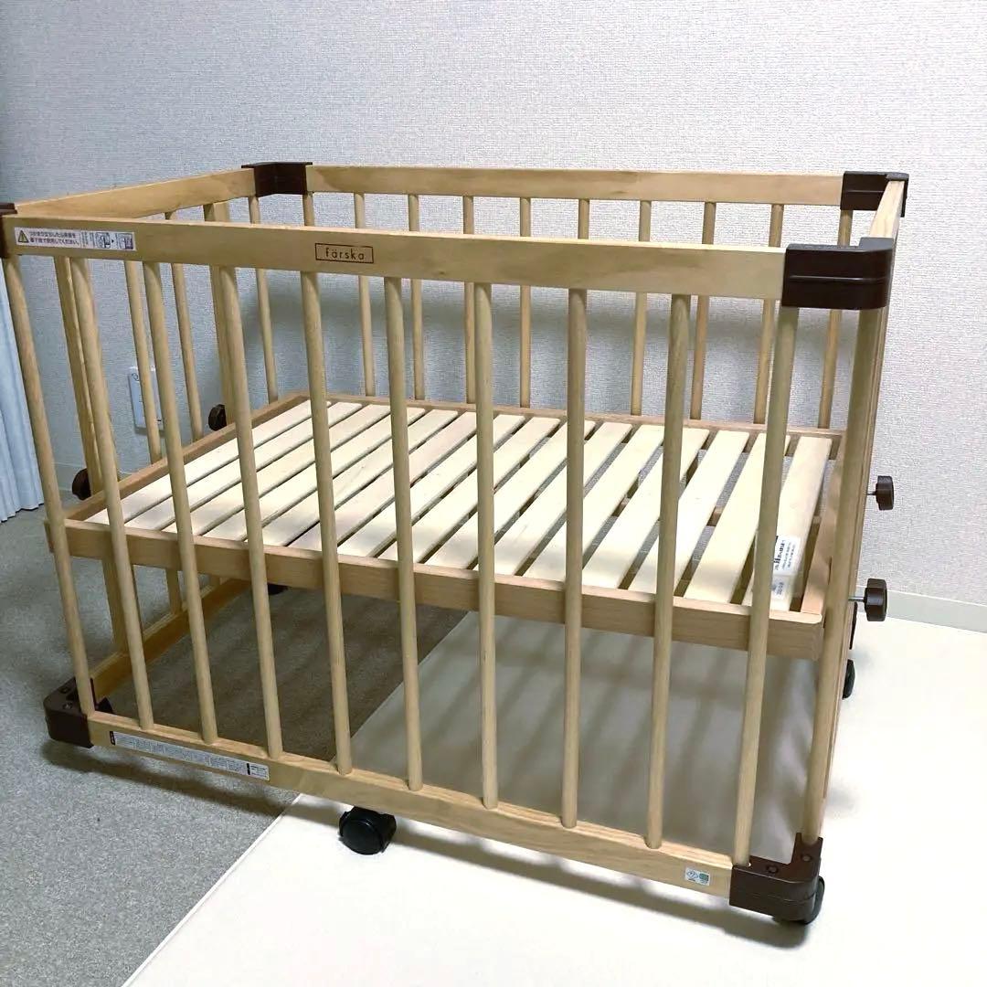 ファルスカ ミニジョイントベッド ネオ ナチュラル　送料込み