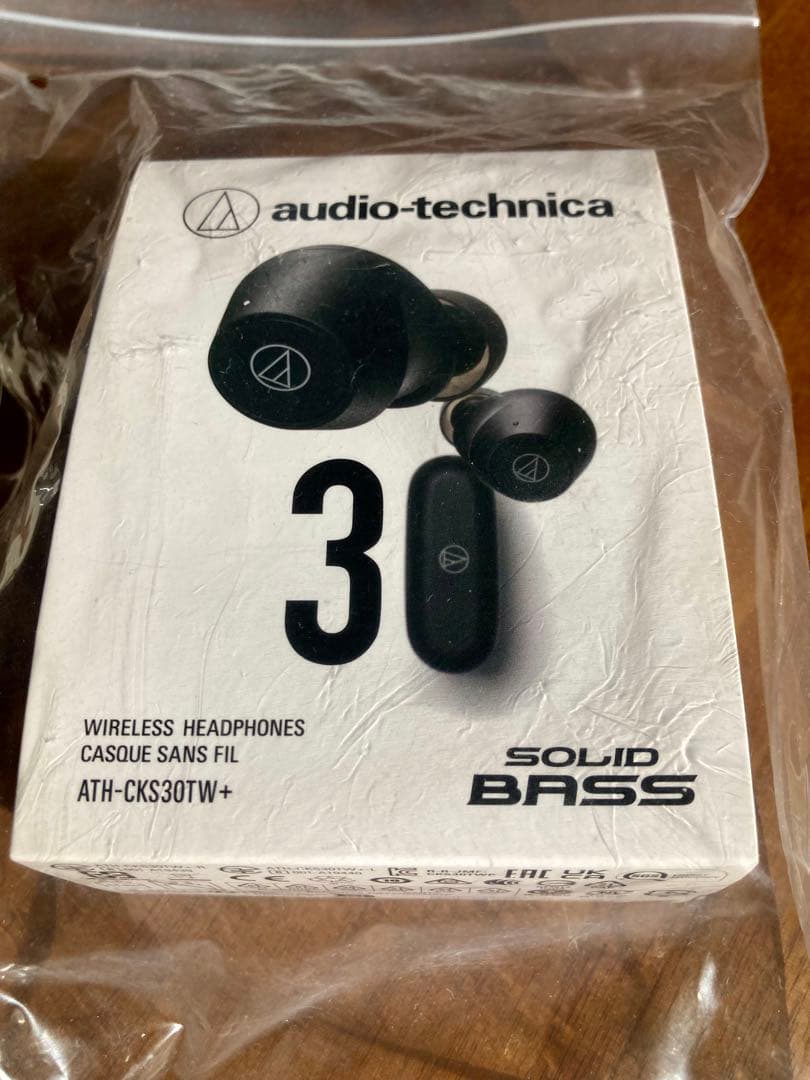 新品ワイヤレスイヤホン黒ATH-CKS30TW＋【カスタム版】オーディオテクニカ