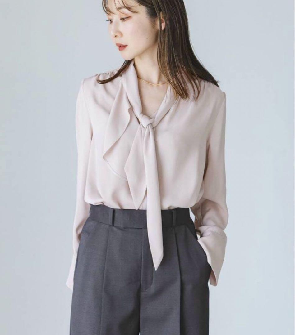 NOBLE ロイヤルサテンボウタイブラウス