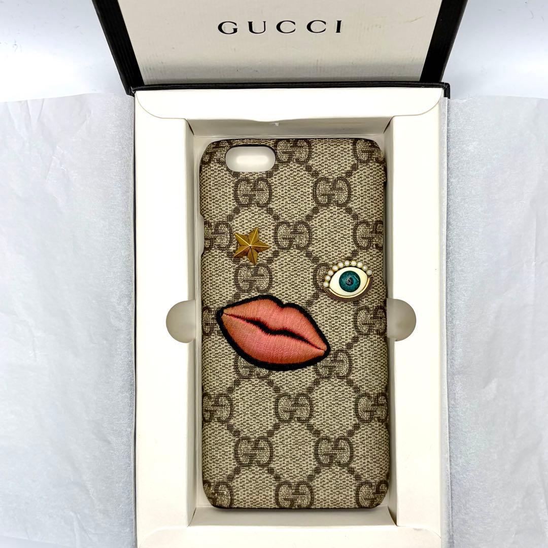 【正規品】グッチ GUCCI GGスプリーム スマホケース アイモチーフ 保管箱