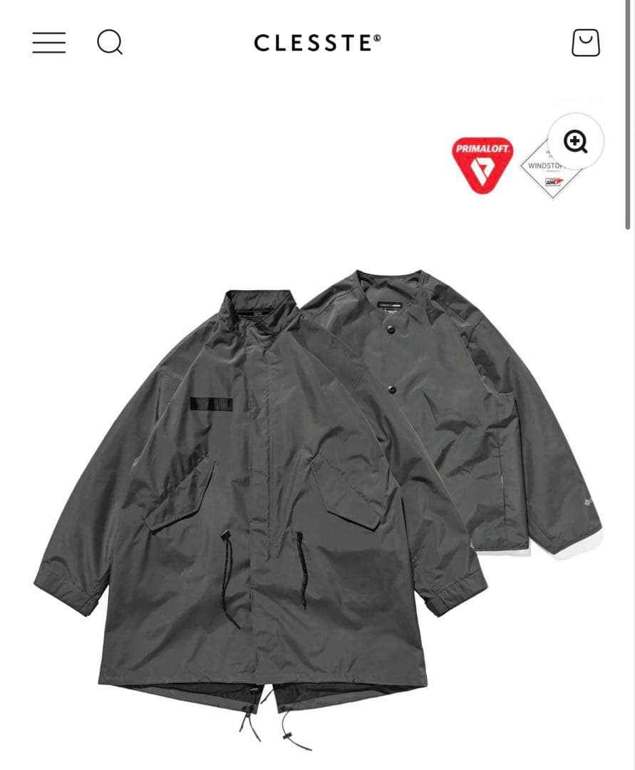 CLESSTE +phenix FISHTAIL PARKA サイズ1