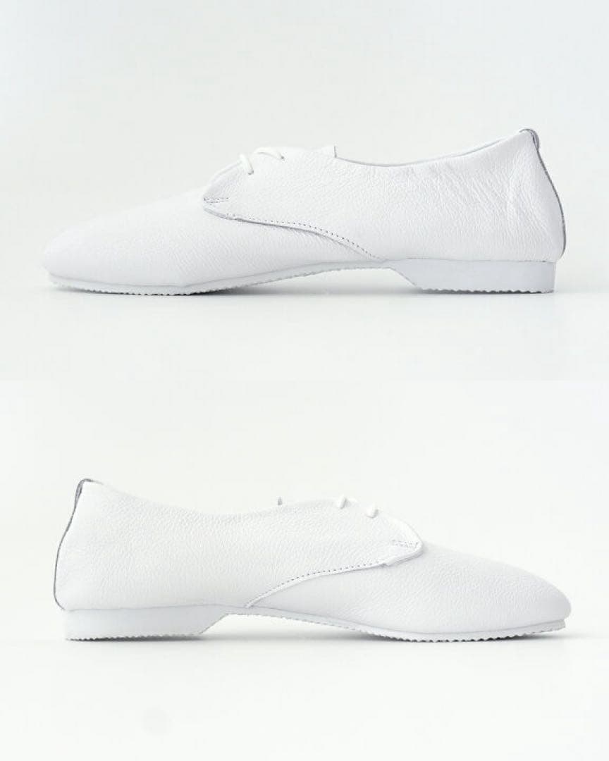 新品　CROWN トラベルシューズ　レースアップシューズ　レザー　白　サイズ5