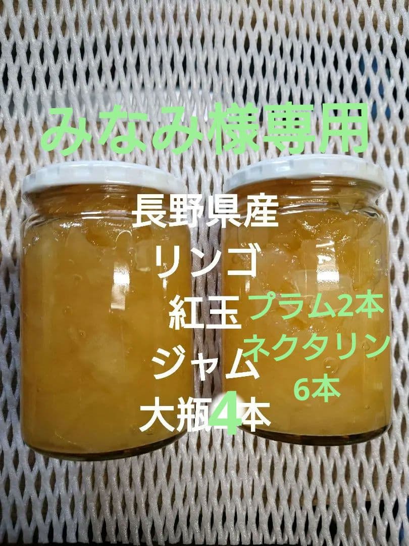 みなみ　紅玉　ジャム　4本、プラム　2本、ネクタリン　6本