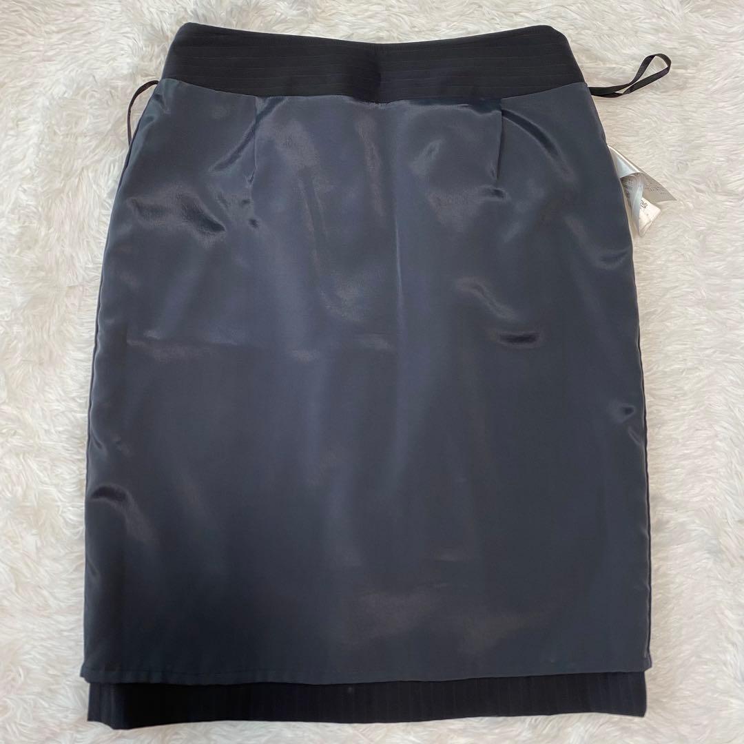 23区　スカートスーツ　４０　ウォッシャブル　ダークネイビー　ビジネススーツ