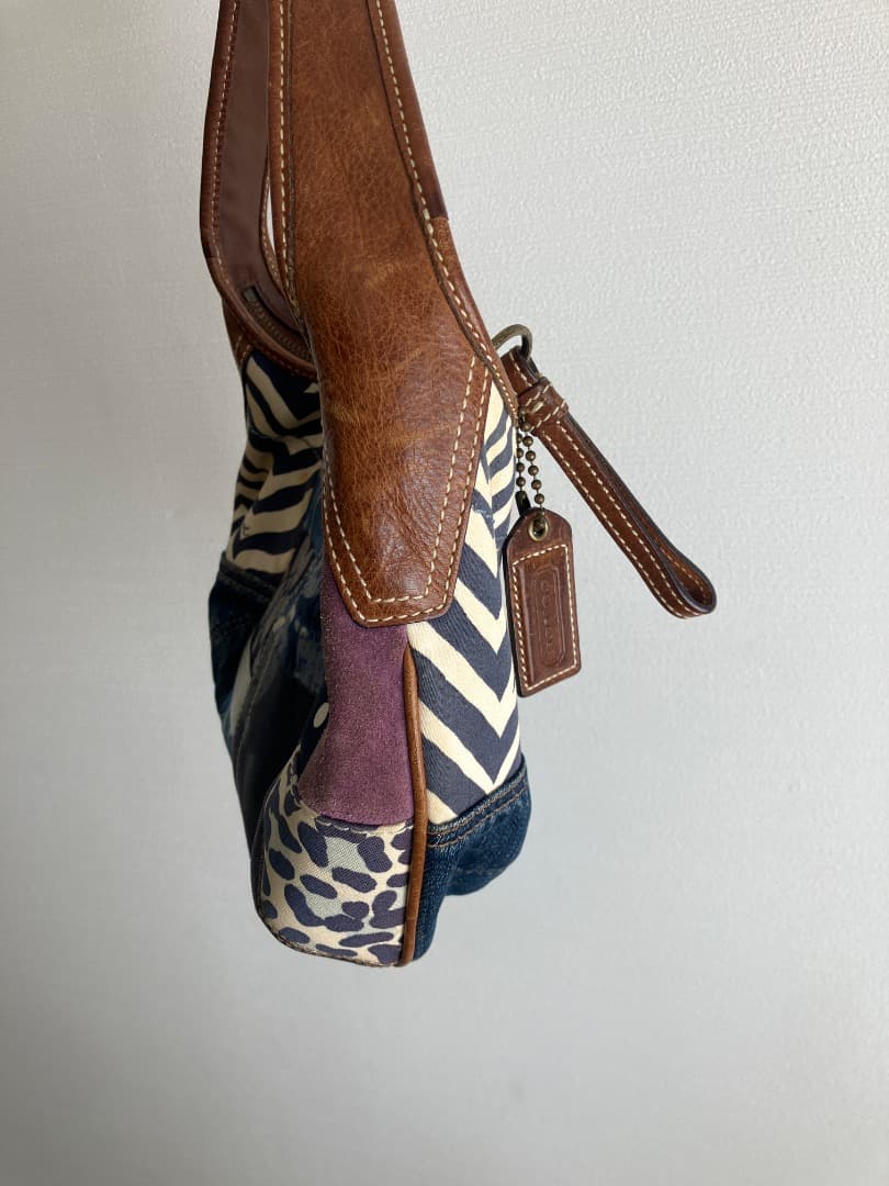 コーチ ワンショルダー パッチワーク デニム シグネチャー 10807