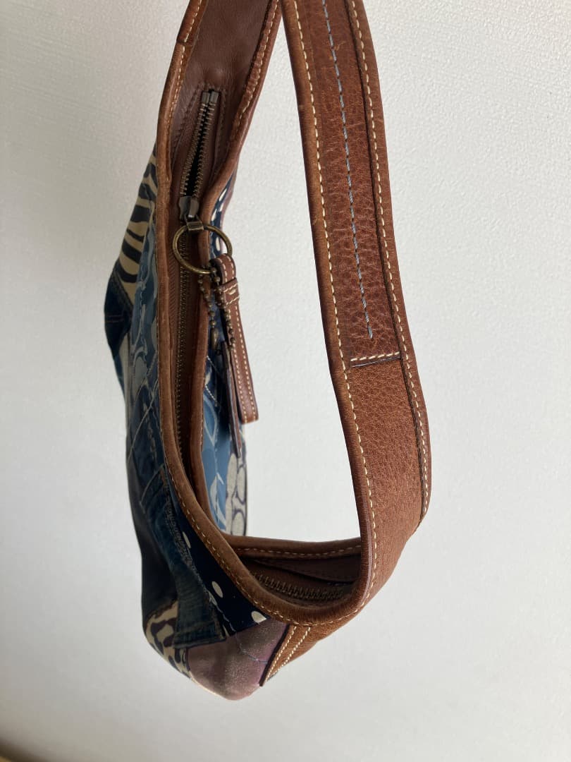 コーチ ワンショルダー パッチワーク デニム シグネチャー 10807