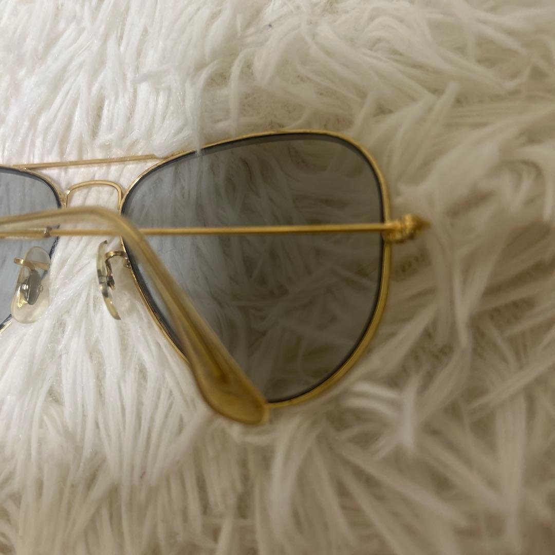 【美品】B&L RAYBAN AVIATOR 58□14 USA ゴールド