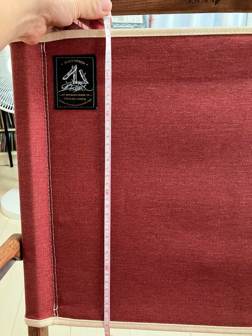 BLACK DESIGN ウッドチェアロー レッド