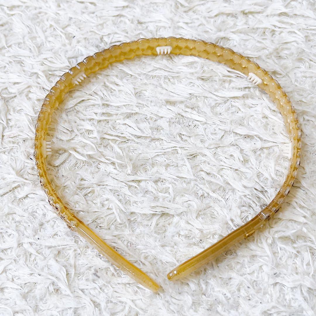 美品　アレクサンドルドゥパリ　カチューシャ　保存袋付き　ラインストーン　ゴールド