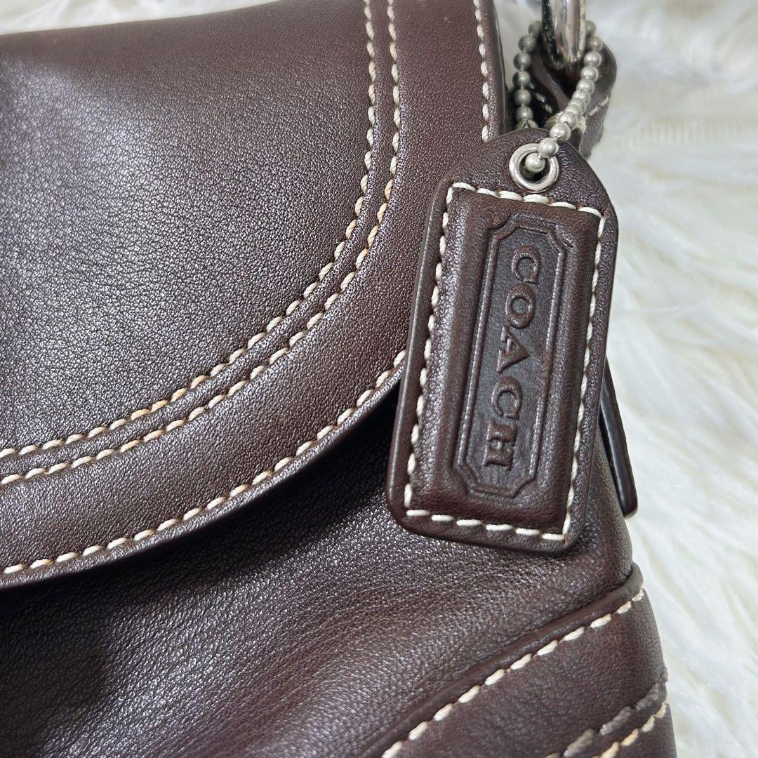 コーチ ソーホー ワンショルダーバッグ オールレザー ブラウン Y2K