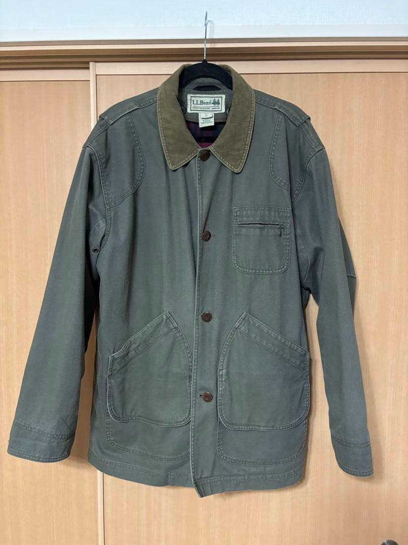 80s L.L.Bean ハンティングジャケット L オリーブグリーン