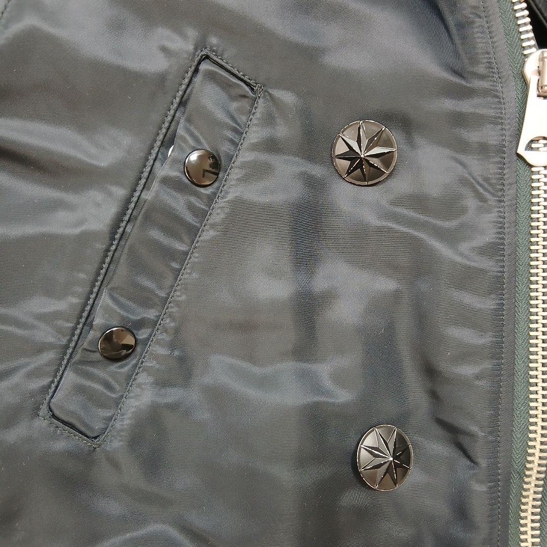 極美品　ローデッド　ミリタリーダウンジャケット 日本製　ファー付き　黒　Lサイズ