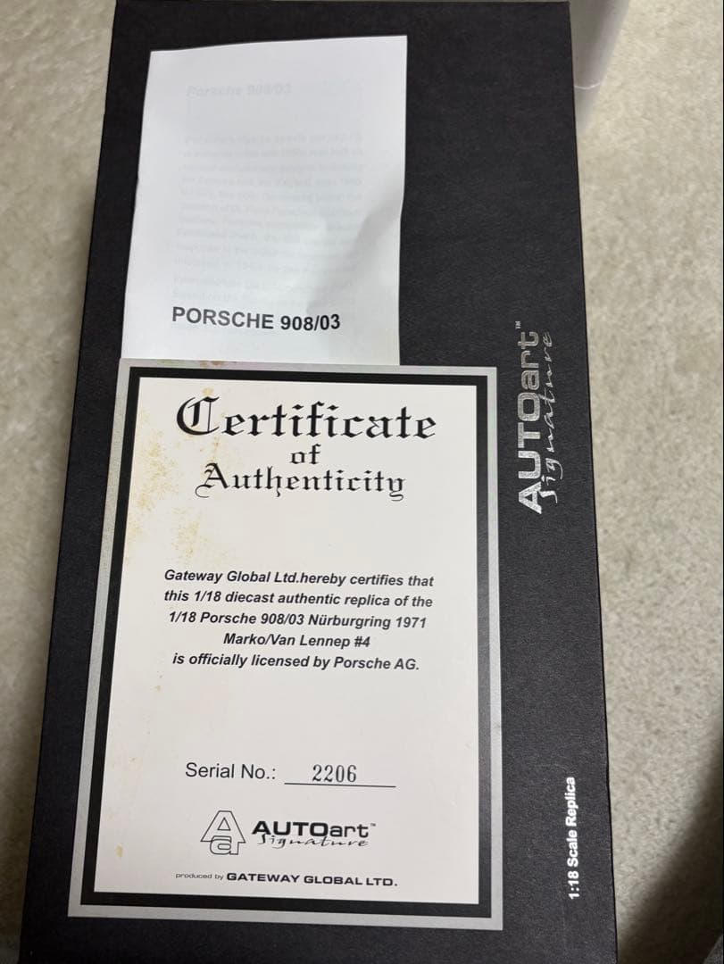 AUTOART Porsche 908/03 ミニカー 1/18