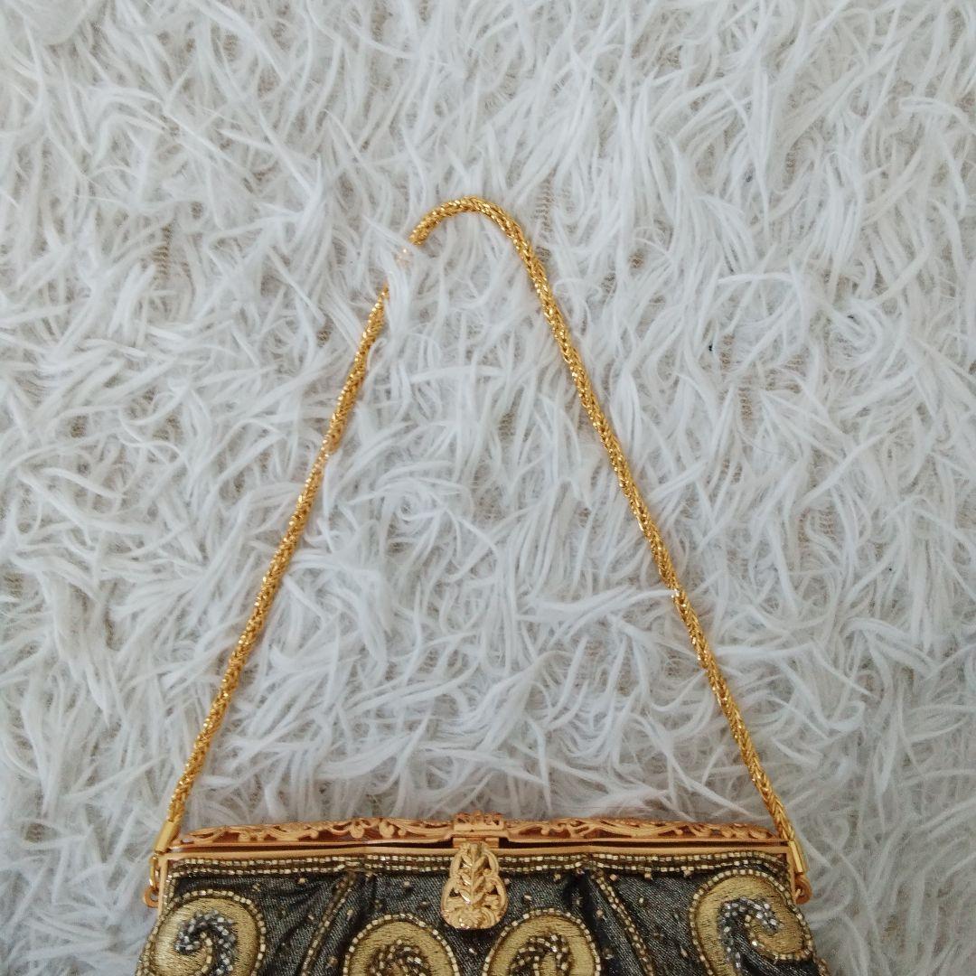 極美品❉ 花井幸子 YUKIKO HANAI パーティーバッグ ビーズ 刺繍