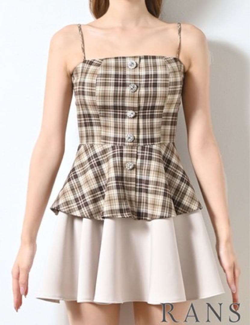 新品　rans フレアドレス　S ブラウン