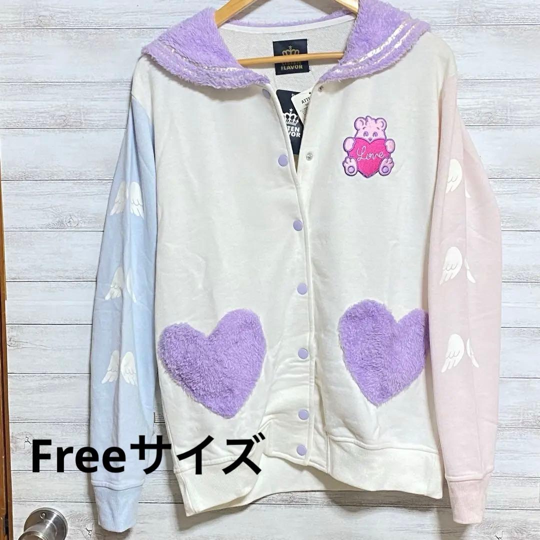 LISTEN FLAVOR パーカー フード付きパーカー ハート型 セーラー