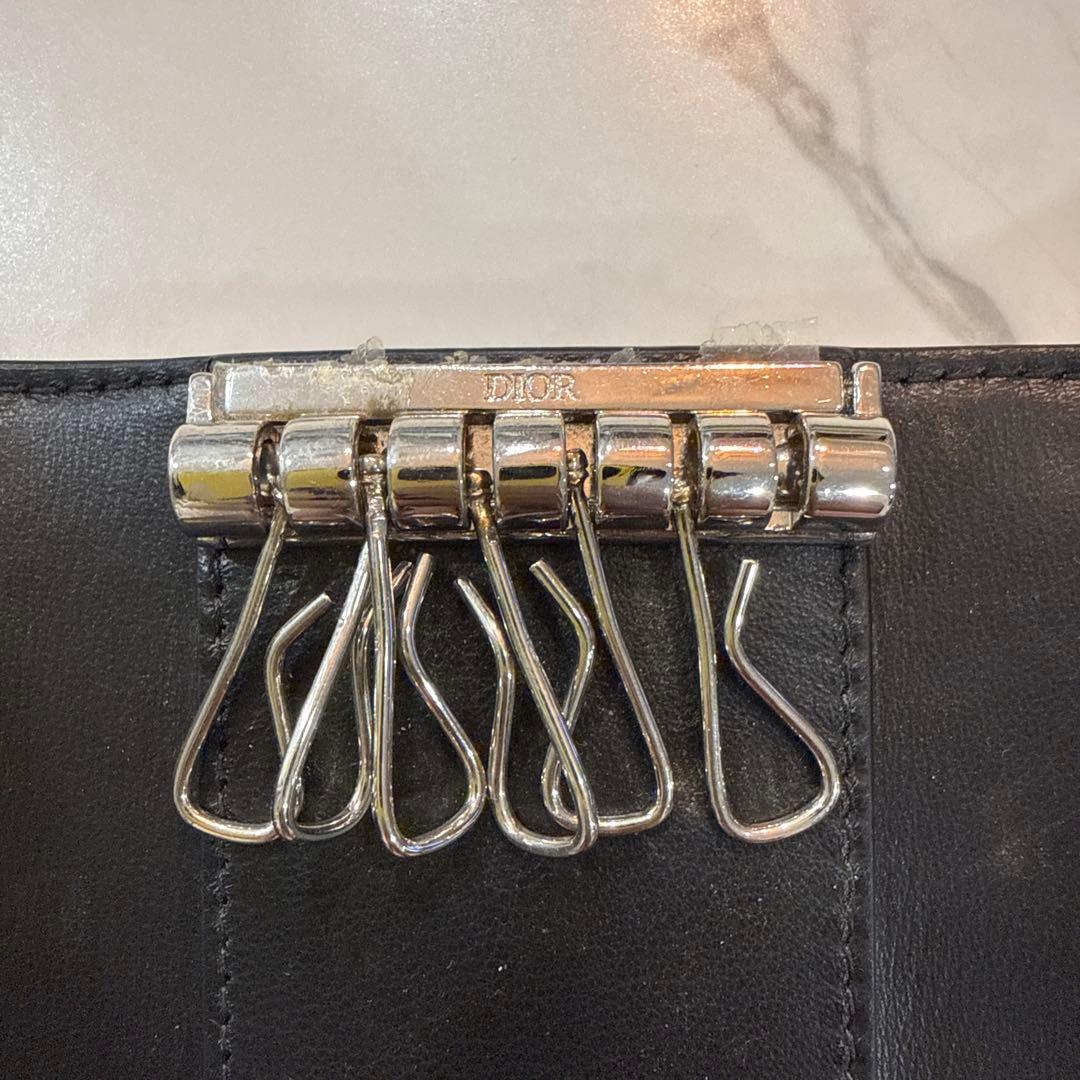 Dior ブラック レザー キーケース