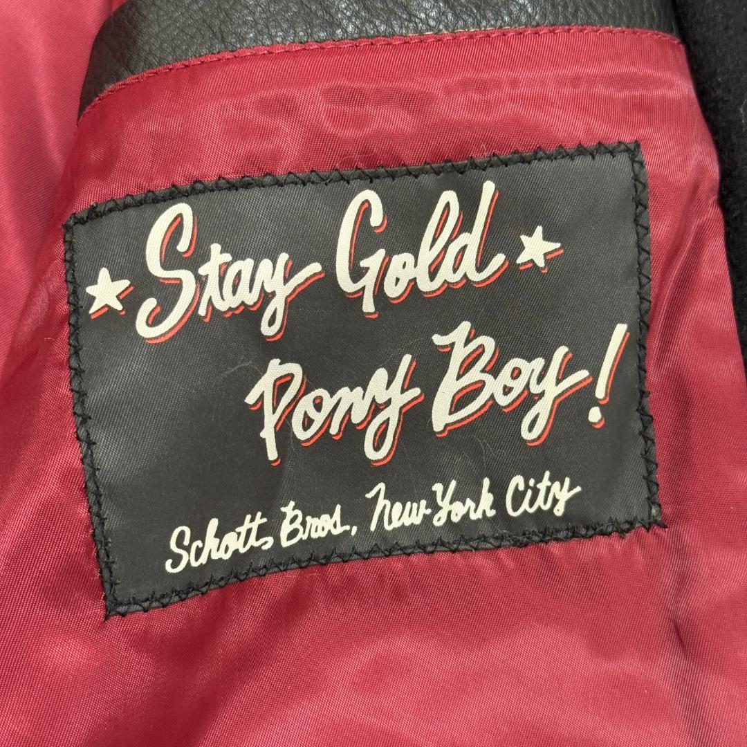 MK様✨SCHOTT ショット スタジャン レザー 切替 ファラオジャケット