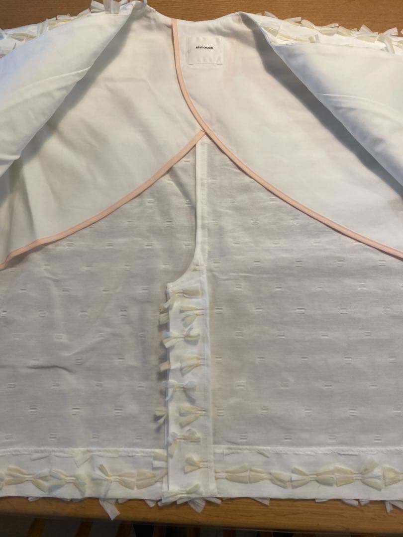 yori shirocon ミニリボンショートジレ 38 ホワイト×ホワイト