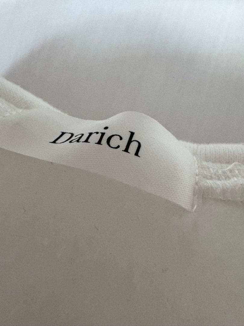 darich ビジュー付きホワイトパーカー