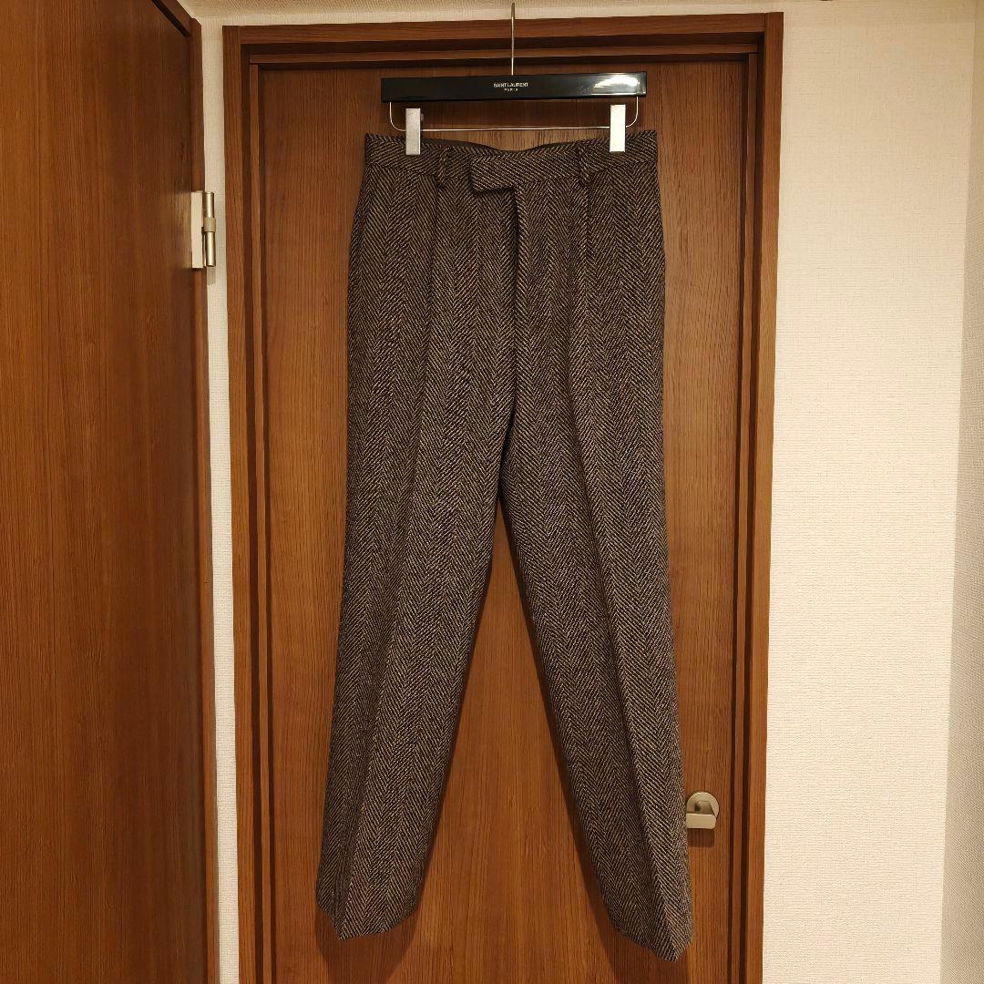 AURALEE LAMA SHETLAND WOOL TWEED スラックス 4