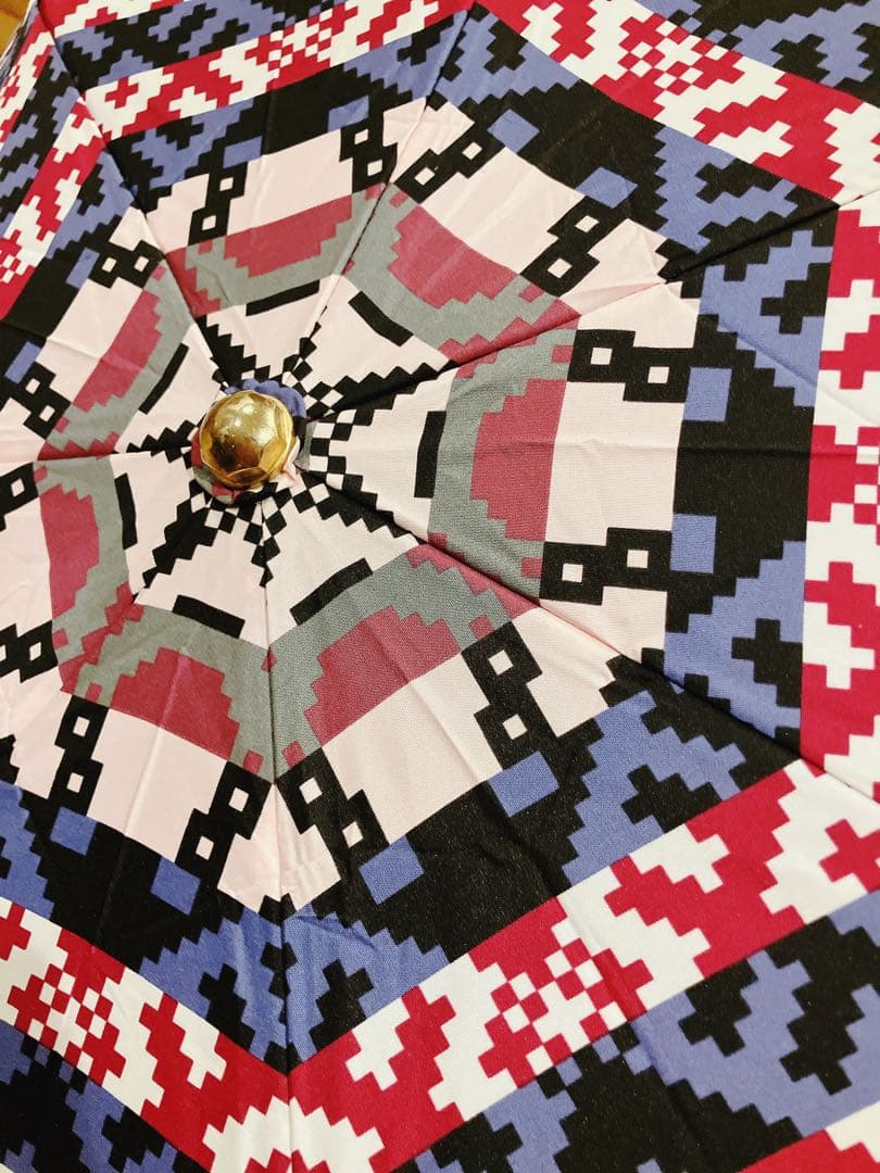 Vivienne Westwood 折りたたみ傘 幾何学模様　総柄　オーブ