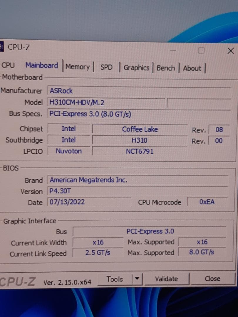 自作PC　i3 8100・8GB・SSD128GB・K2000・Win11