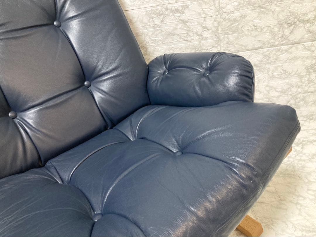 【希少 本革】karimoku domani スカンジナビアン イージーチェア②