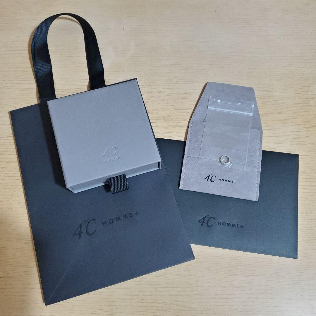 【4℃ HOMME+】片耳用ピアス(カラー：シルバー)